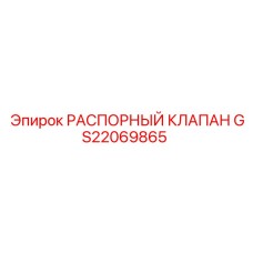 GS22069865 РАСПОРНЫЙ КЛАПАН Epiroc