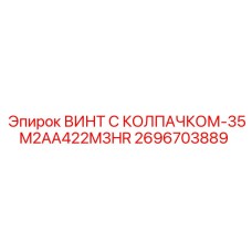 2696703889 ВИНТ С КОЛПАЧКОМ-35M2AA422M3HR Epiroc