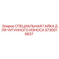 5730015837 СПЕЦИАЛЬНАЯ ГАЙКА ДЛЯ ЧУГУННОГО ИЗНОСА Epiroc