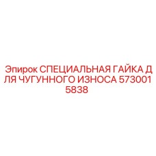 5730015838 СПЕЦИАЛЬНАЯ ГАЙКА ДЛЯ ЧУГУННОГО ИЗНОСА Epiroc