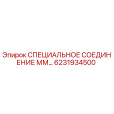 6231934500 СПЕЦИАЛЬНОЕ СОЕДИНЕНИЕ ММ… Epiroc