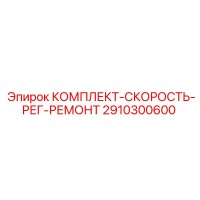2910300600 КОМПЛЕКТ-СКОРОСТЬ-РЕГ-РЕМОНТ Epiroc