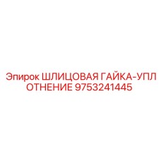 9753241445 ШЛИЦОВАЯ ГАЙКА-УПЛОТНЕНИЕ Epiroc