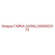 2695923173 ГАЙКА-ШЛИЦ Epiroc