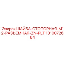 1310072664 ШАЙБА-СТОПОРНАЯ-M12-РАЗЪЕМНАЯ-ZN-PLT Epiroc