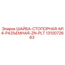 1310072663 ШАЙБА-СТОПОРНАЯ-M14-РАЗЪЕМНАЯ-ZN-PLT Epiroc