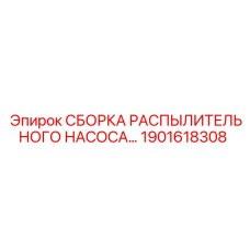 1901618308 СБОРКА РАСПЫЛИТЕЛЬНОГО НАСОСА Epiroc