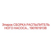 1901619138 СБОРКА РАСПЫЛИТЕЛЬНОГО НАСОСА Epiroc