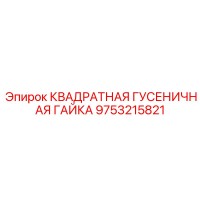 9753215821 КВАДРAТНАЯ ГУСЕНИЧНАЯ ГАЙКА Epiroc