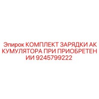 9245799222 КОМПЛЕКТ ЗАРЯДКИ АККУМУЛЯТОРА ПРИ ПРИОБРЕТЕНИИ Epiroc