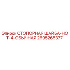 2695265377 СТОПОРНАЯ ШАЙБА-НОТ-4-ОБЫЧНАЯ Epiroc
