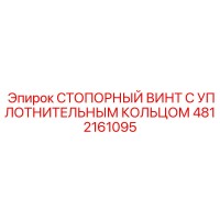4812161095 СТОПОРНЫЙ ВИНТ С УПЛОТНИТЕЛЬНЫМ КОЛЬЦОМ Epiroc