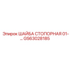 GS63028185 ШАЙБА СТОПОРНАЯ 01-… Epiroc