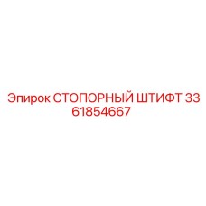Штифт стопорный гидравлических систем артикул 3361854667