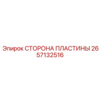 2657132516 СТОРОНА ПЛАСТИНЫ Эпирок