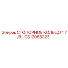 GS12068323 СТОПОРНОЕ КОЛЬЦО 1 7/8 Epiroc