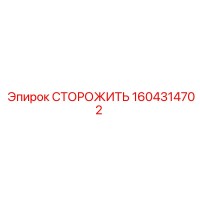 1604314702 СТОРОЖИТЬ Epiroc
