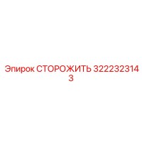 3222323143 СТОРОЖИТЬ Epiroc