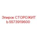 5573919600 СТОРОЖИТЬ Epiroc