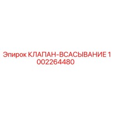 1002264480 КЛАПАН-ВСАСЫВАНИЕ Epiroc