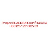 1291002733 Всасывающий клапан 80x25 Epiroc