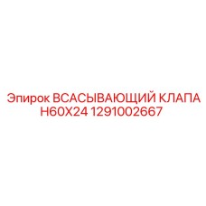 1291002667 ВСАСЫВАЮЩИЙ КЛАПАН60X24 Epiroc