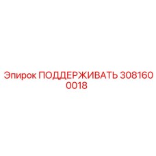 3081600018 ПОДДЕРЖИВАТЬ Epiroc