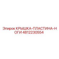 4812230554 КРЫШКА-ПЛАСТИНА-НОГИ Epiroc