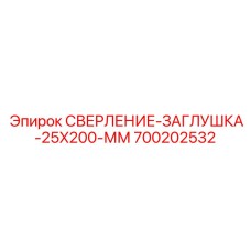 700202532 СВЕРЛЕНИЕ-ЗАГЛУШКА-25X200-ММ Epiroc