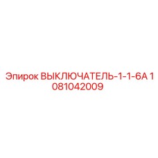 1081042009 ВЫКЛЮЧАТЕЛЬ-1-1-6А Epiroc