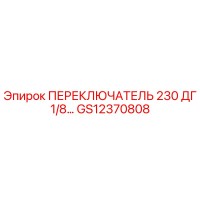 GS12370808 ПЕРЕКЛЮЧАТЕЛЬ 230 ДГ 1/8… Epiroc