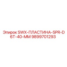 9899701293 SWX-ПЛАСТИНА-SPR-D6T-40-MM Epiroc