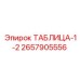 2657905556 ТАБЛИЦА-1-2 Epiroc