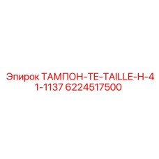 6224517500 ТАМПОН-TE-TAILLE-H-41-1137 Epiroc
