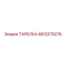 4812275276 ТАРЕЛКА Epiroc