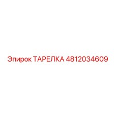 4812034609 ТАРЕЛКА Epiroc