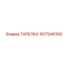 1617040100 ТАРЕЛКА Epiroc