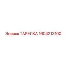 1604213100 ТАРЕЛКА Epiroc