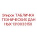 1310033150 ТАБЛИЧКА ТЕХНИЧЕСКИХ ДАННЫХ Epiroc