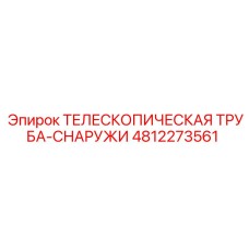 4812273561 ТЕЛЕСКОПИЧЕСКАЯ ТРУБА-СНАРУЖИ Epiroc