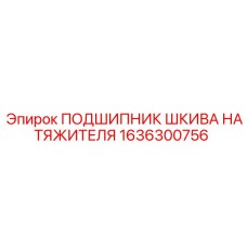 1636300756 ПОДШИПНИК ШКИВА НАТЯЖИТЕЛЯ Epiroc