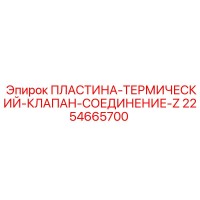 2254665700 ПЛАСТИНА-ТЕРМИЧЕСКИЙ-КЛАПАН-СОЕДИНЕНИЕ-Z Epiroc