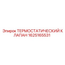 1625165531 ТЕРМОСТАТИЧЕСКИЙ КЛАПАН Epiroc