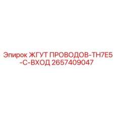 2657409047 ЖГУТ ПРОВОДОВ-TH7E5-C-ВХОД Epiroc