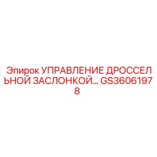 GS36061978 УПРАВЛЕНИЕ ДРОССЕЛЬНОЙ ЗАСЛОНКОЙ Epiroc