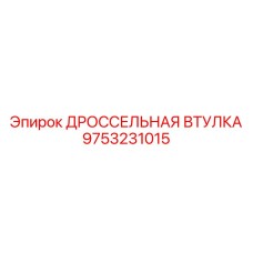 9753231015 ДРОССЕЛЬНАЯ ВТУЛКА Epiroc