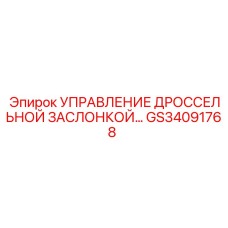 GS34091768 УПРАВЛЕНИЕ ДРОССЕЛЬНОЙ ЗАСЛОНКОЙ Epiroc