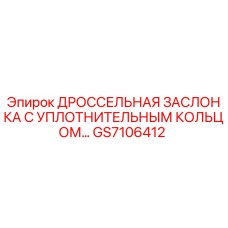 GS7106412 ДРОССЕЛЬНАЯ ЗАСЛОНКА С УПЛОТНИТЕЛЬНЫМ КОЛЬЦОМ Epiroc