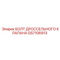 GS7106913 БОЛТ ДРОССЕЛЬНОГО КЛАПАНА Epiroc