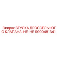 9900481341 ВТУЛКА ДРОССЕЛЬНОГО КЛАПАНА-НЕ-НЕ Epiroc